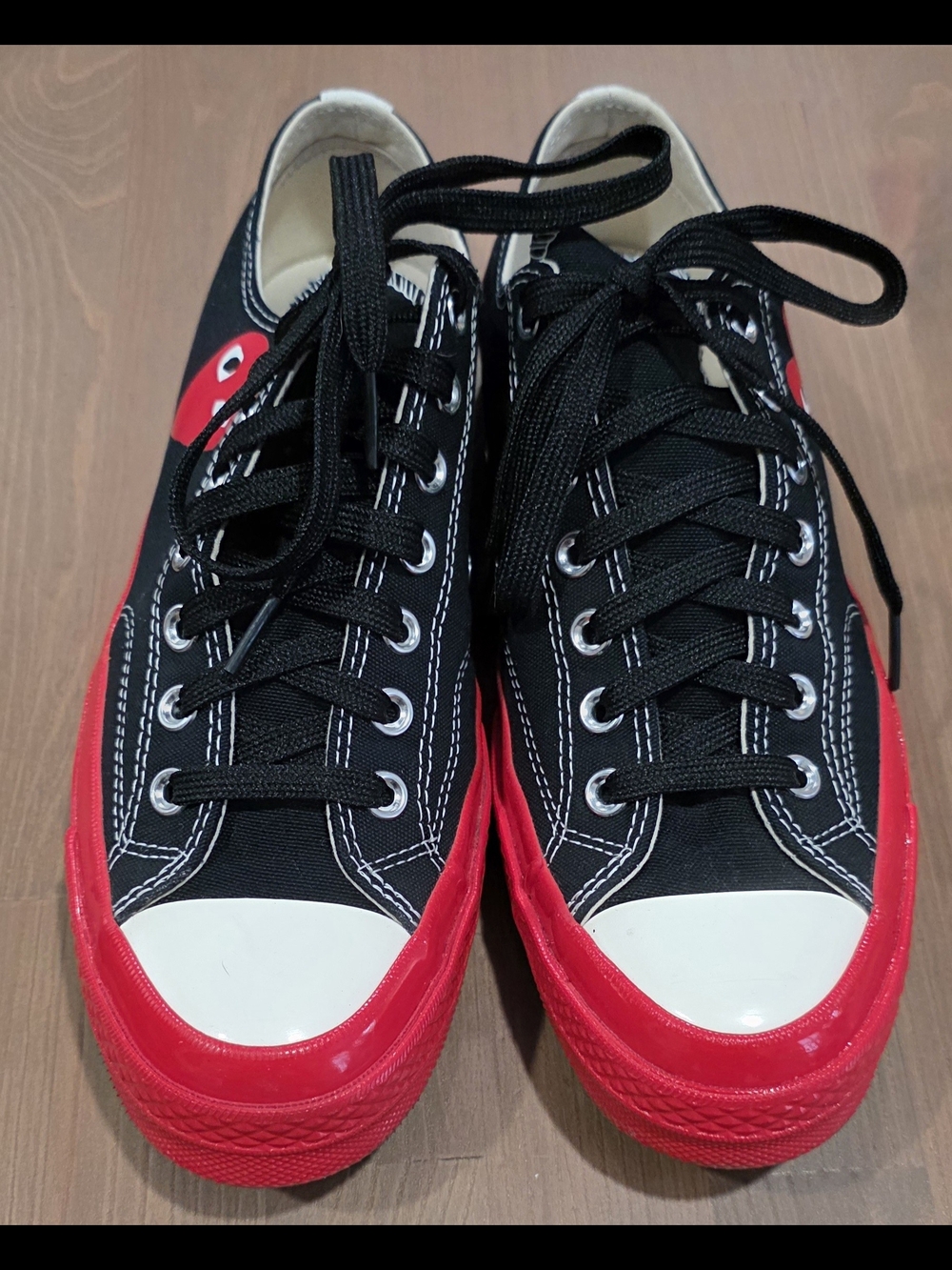 Converse Black Sneakers with Red Trim